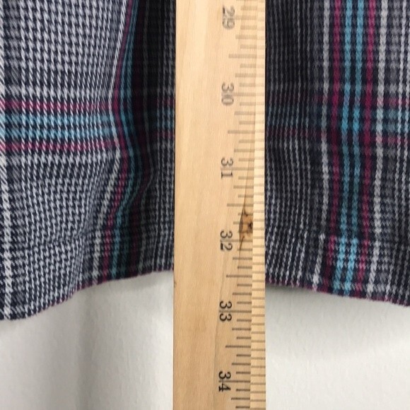 Vintage roxy plaid flannel fall Y2K trench coat size small cute - Picture 7 of 12